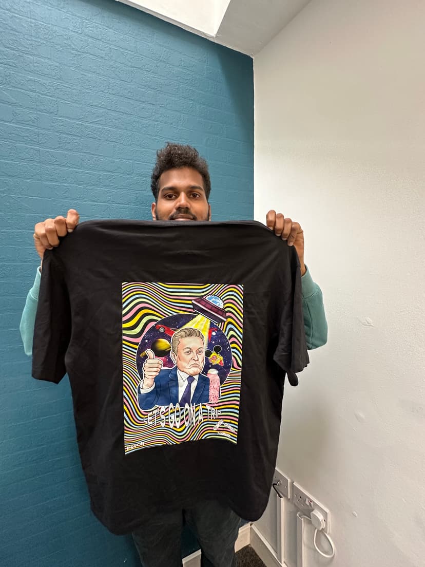 Customer showcasing PSYCH Freedom psychedelic design